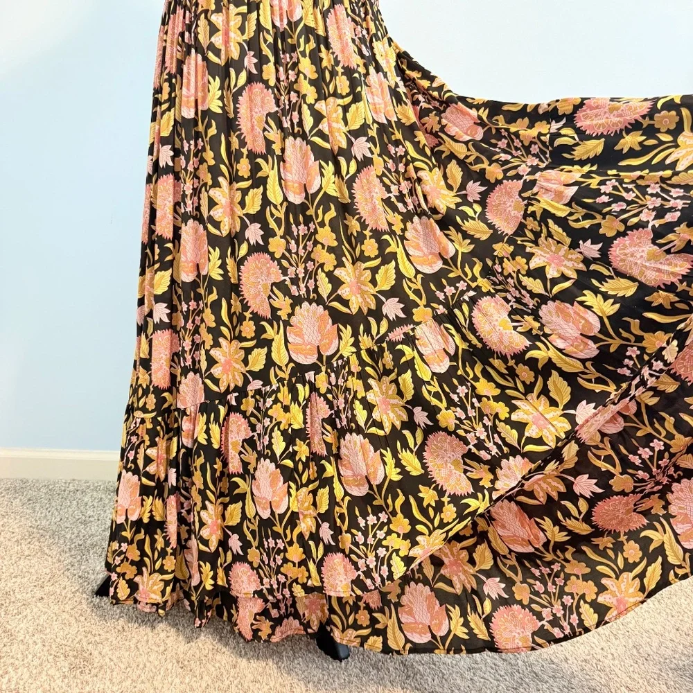 Soft Surroundings‎ Multi floral Tiered Maxi Dress Size 12